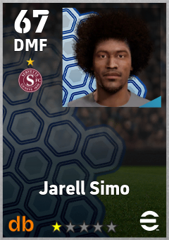 Jarell Simo — DMF, OVR 67, MAX 67
