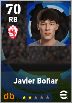 Javier Boñar — RB, OVR 70, MAX 70