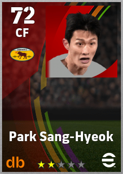 Park Sang-Hyeok — CF, OVR 72, MAX 72