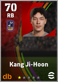 Kang Ji-Hoon — RB, OVR 70, MAX 70