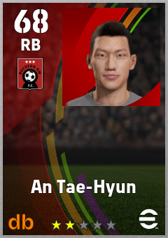 An Tae-Hyun — RB, OVR 68, MAX 68