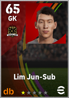 Lim Jun-Sub — GK, OVR 65, MAX 65