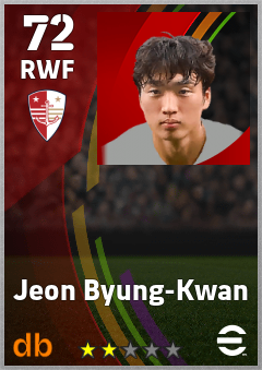 Jeon Byung-Kwan — RWF, OVR 72, MAX 72
