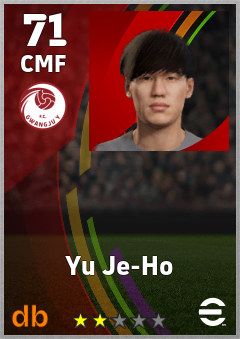 Yu Je-Ho — CMF, OVR 71, MAX 71
