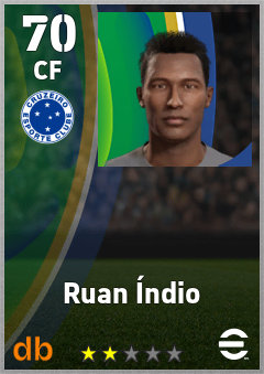 Ruan Índio — CF, OVR 70, MAX 70