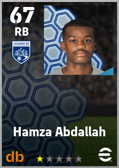 Hamza Abdallah — RB, OVR 67, MAX 67