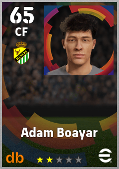 Adam Boayar — CF, OVR 65, MAX 65