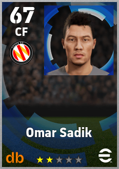 Omar Sadik — CF, OVR 67, MAX 67