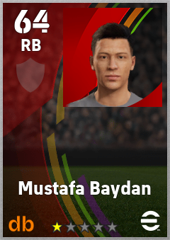 Mustafa Baydan — RB, OVR 64, MAX 64