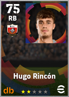 Hugo Rincón — RB, OVR 75, MAX 75