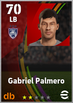Gabriel Palmero — LB, OVR 70, MAX 70