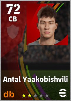 Antal Yaakobishvili — CB, OVR 72, MAX 72