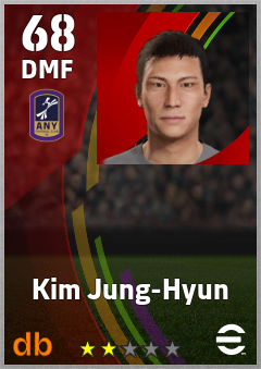 Kim Jung-Hyun — DMF, OVR 68, MAX 68