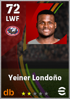 Yeiner Londoño — LWF, OVR 72, MAX 72