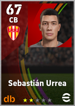 Sebastián Urrea — CB, OVR 67, MAX 67