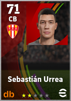 Sebastián Urrea — CB, OVR 71, MAX 71