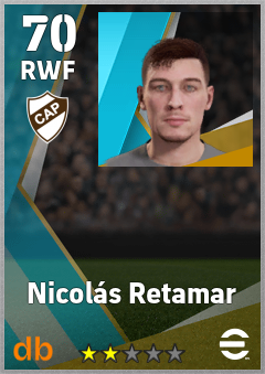 Nicolás Retamar — RWF, OVR 70, MAX 70