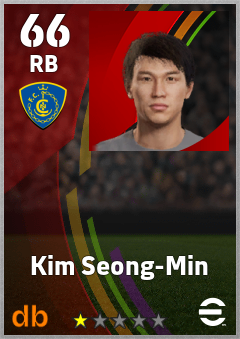Kim Seong-Min — RB, OVR 66, MAX 66