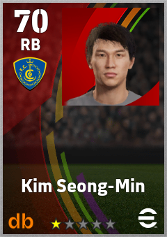 Kim Seong-Min — RB, OVR 70, MAX 70