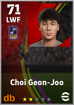 Choi Geon-Joo eFootball player card