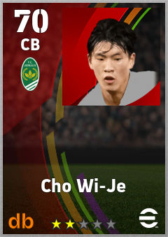 Cho Wi-Je — CB, OVR 70, MAX 70