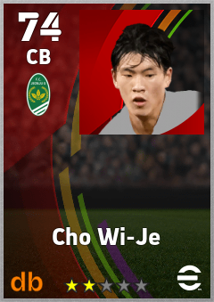 Cho Wi-Je — CB, OVR 74, MAX 74