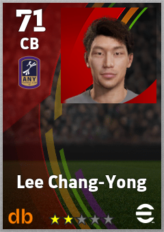 Lee Chang-Yong — CB, OVR 71, MAX 71
