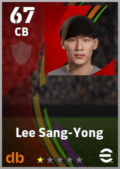 Lee Sang-Yong — CB, OVR 67, MAX 67