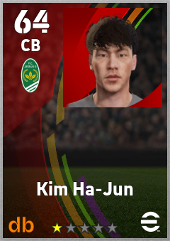 Kim Ha-Jun — CB, OVR 64, MAX 64