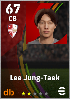 Lee Jung-Taek — CB, OVR 67, MAX 67