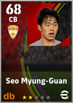 Seo Myung-Guan — CB, OVR 68, MAX 68