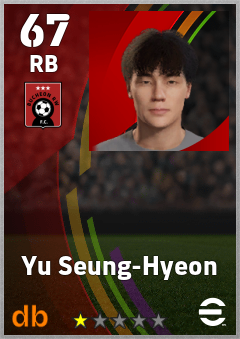 Yu Seung-Hyeon — RB, OVR 67, MAX 67