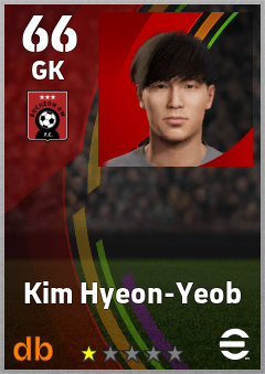 Kim Hyeon-Yeob — GK, OVR 66, MAX 66