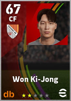 Won Ki-Jong — CF, OVR 67, MAX 67