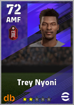 Trey Nyoni — AMF, OVR 72, MAX 72