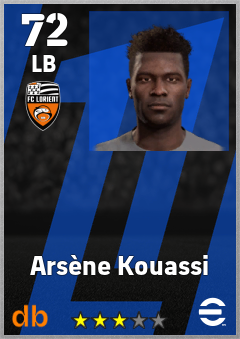 Arsène Kouassi — LB, OVR 72, MAX 72