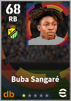 Buba Sangaré — RB, OVR 68, MAX 68