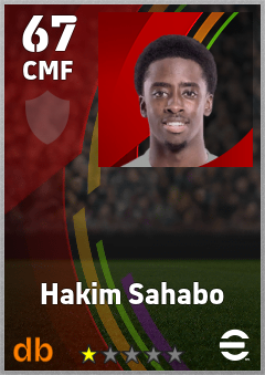 Hakim Sahabo — CMF, OVR 67, MAX 67