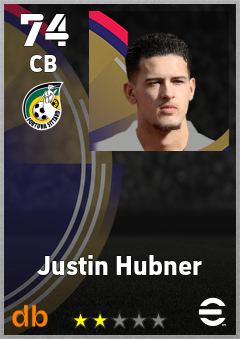 Justin Hubner — CB, OVR 74, MAX 74
