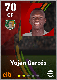 Yojan Garcés — CF, OVR 70, MAX 70