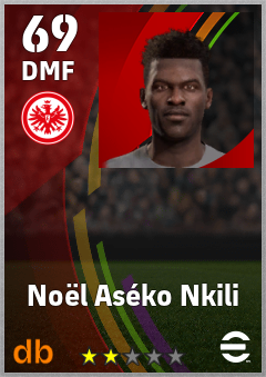 Noël Aséko Nkili — DMF, OVR 69, MAX 69