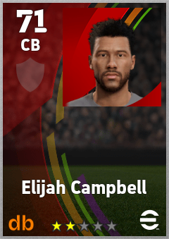 Elijah Campbell — CB, OVR 71, MAX 71