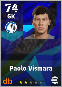 Paolo Vismara — GK, OVR 74, MAX 74