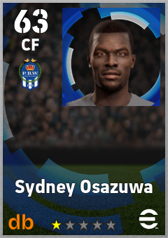 Sydney Osazuwa — CF, OVR 63, MAX 63