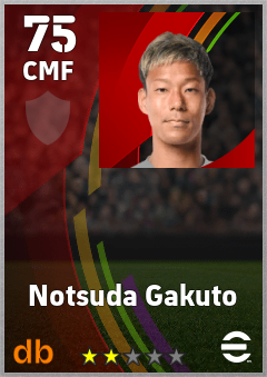 Notsuda Gakuto eFootball player card