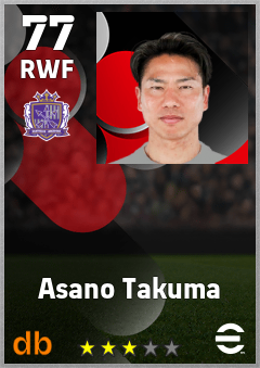 Asano Takuma — RWF, OVR 77, MAX 77