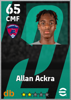 Allan Ackra — CMF, OVR 65, MAX 65