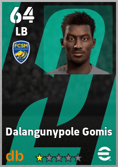 Dalangunypole Gomis — LB, OVR 64, MAX 64