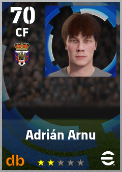 Adrián Arnu — CF, OVR 70, MAX 70