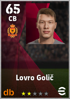 Lovro Golič — CB, OVR 65, MAX 65